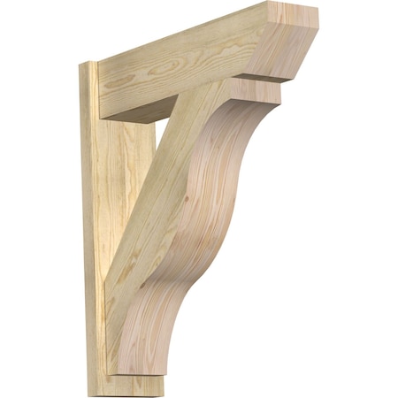 Ekena Millwork Funston Slat Rough Sawn Outlooker, Douglas Fir, 8"W x 30"D x 34"H OUT08X30X34FST06RDF